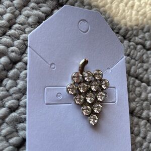 Vintage rhinestone Grape Pin